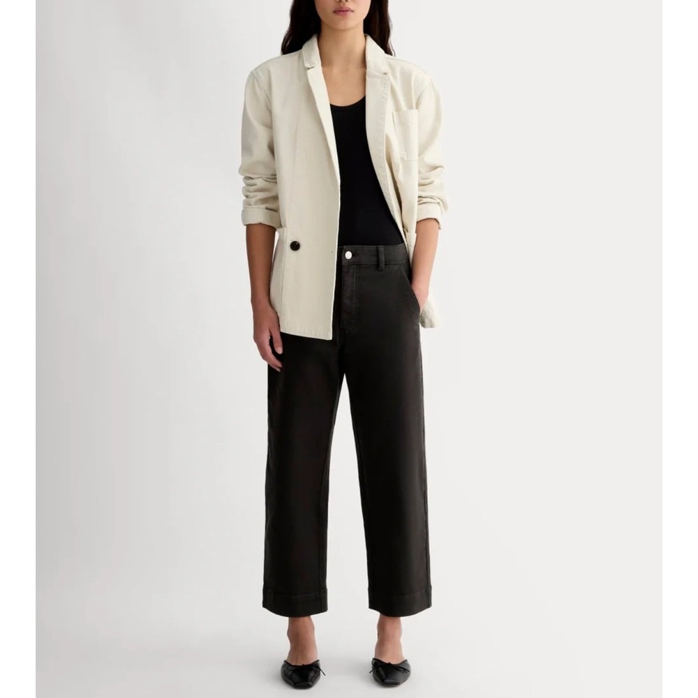 Everlane Womens Black Straight Leg Chino Pants High Rise Size 0